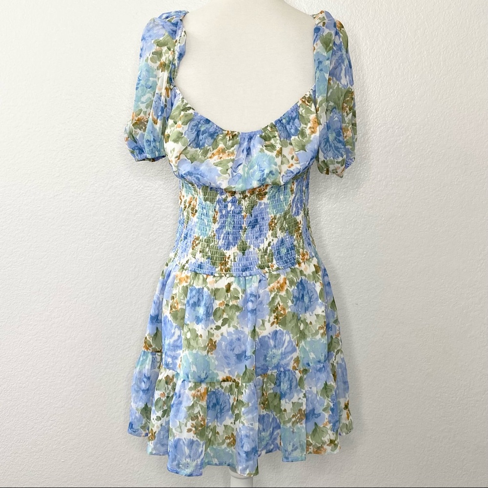 2BELLA Blue Flower Print Dress - Picture 2 of 6